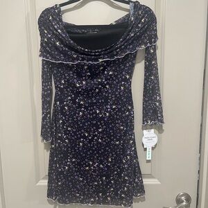 Juniors Tinseltown off the shoulder dress size M. Brand New
